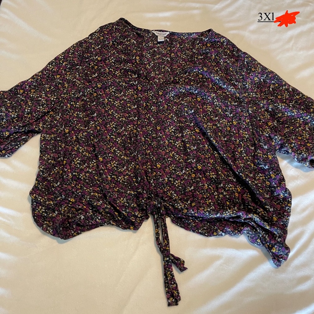 3XL Arizona Floral Bottom Tie Top